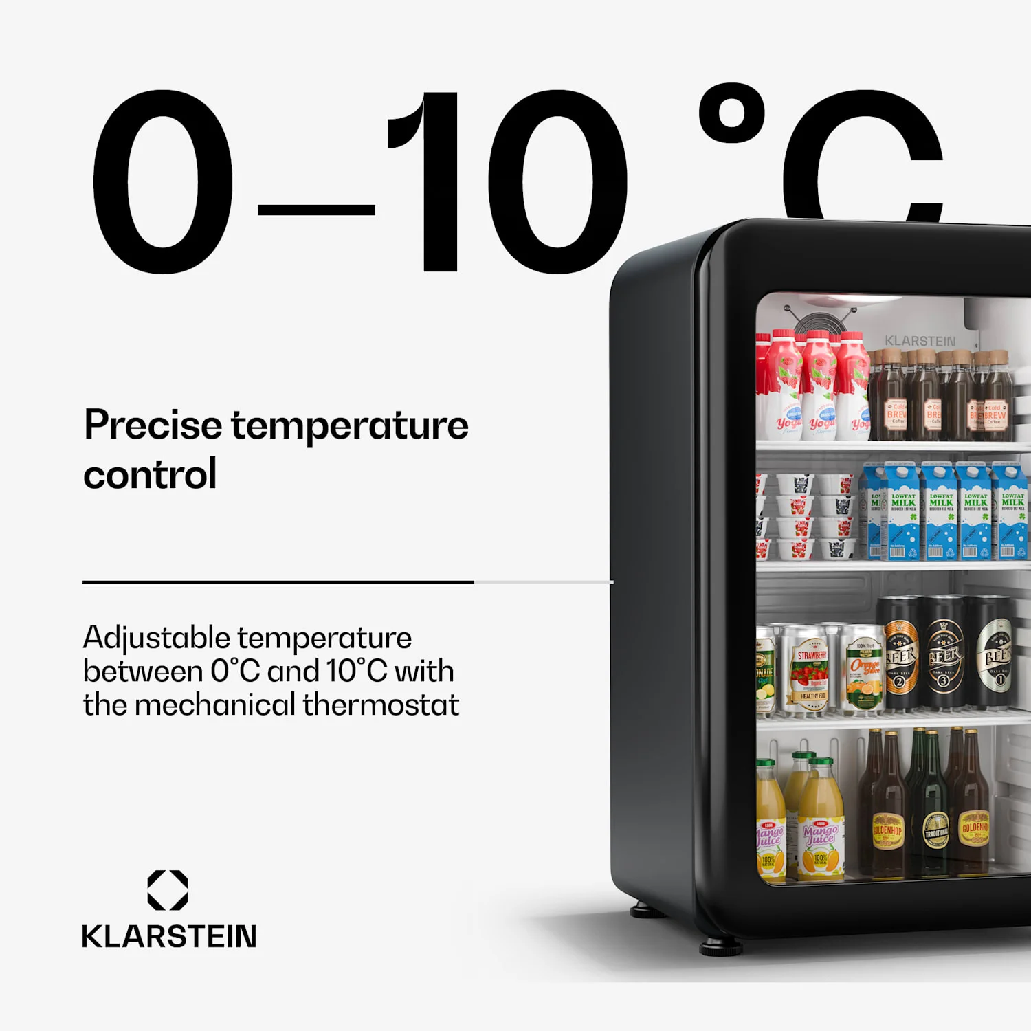 Audrey Evo 93L drankenkoelkast | Zwart