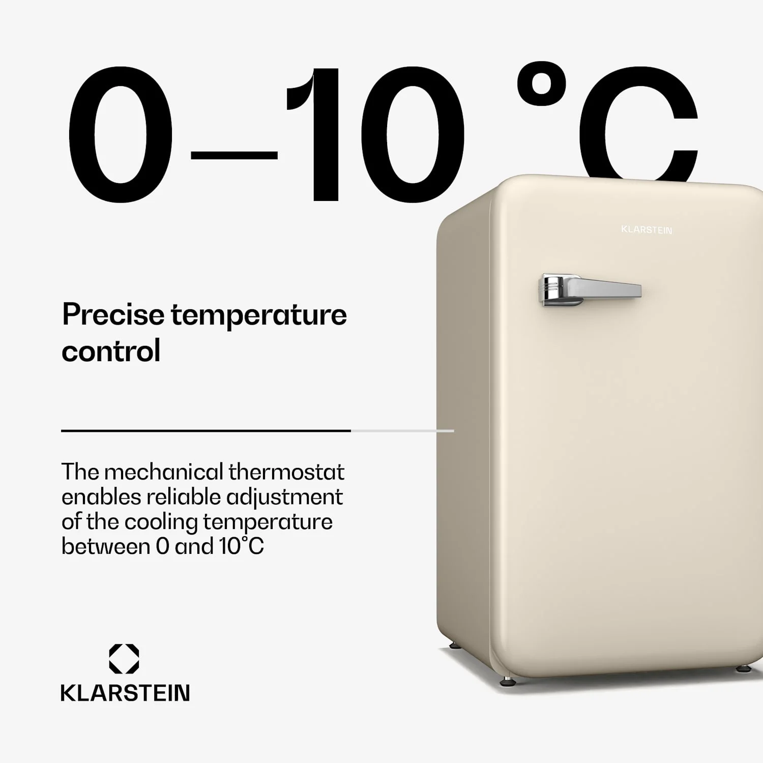 Audrey Retro Evo koelkast | Crème