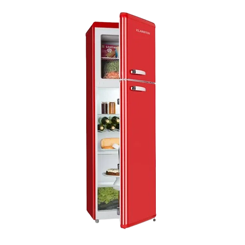 Audrey Retro koelkast koel-diepvriescombinatie | Rood.