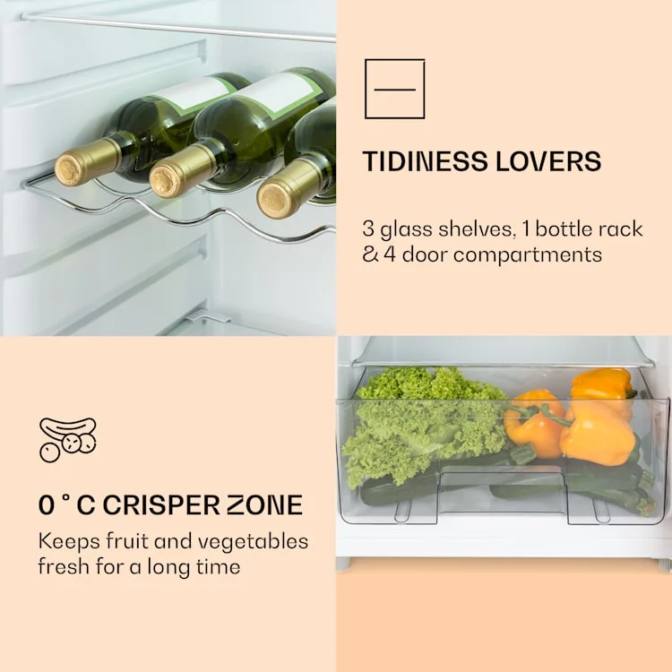 Audrey Retro koelkast koel-diepvriescombinatie | Rood