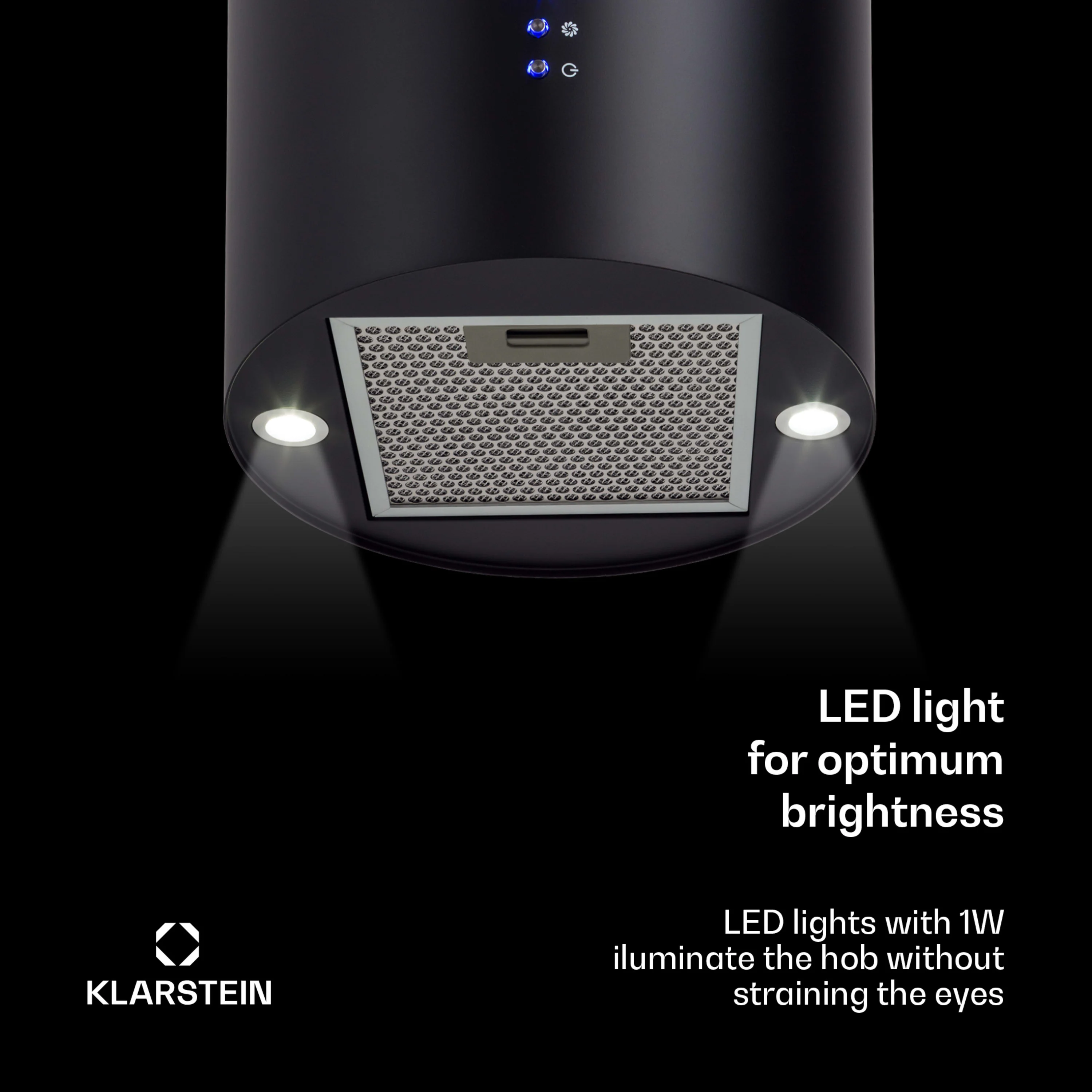 Barett eiland afzuigkap | Zwart