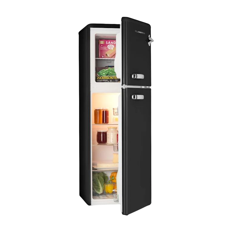 Audrey koelvriescombinatie 129cm | Zwart.