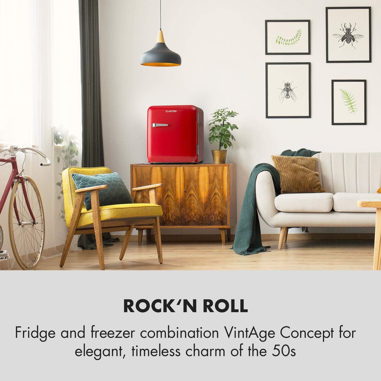 Audrey Mini Retro koelkast | Rood