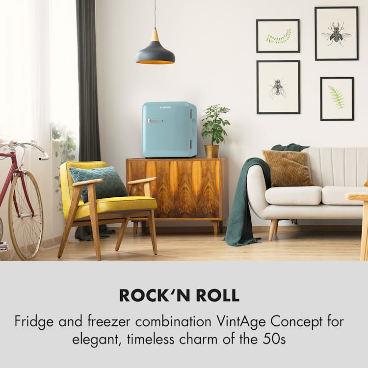 Audrey Mini Retro koelkast | Pastelblauw