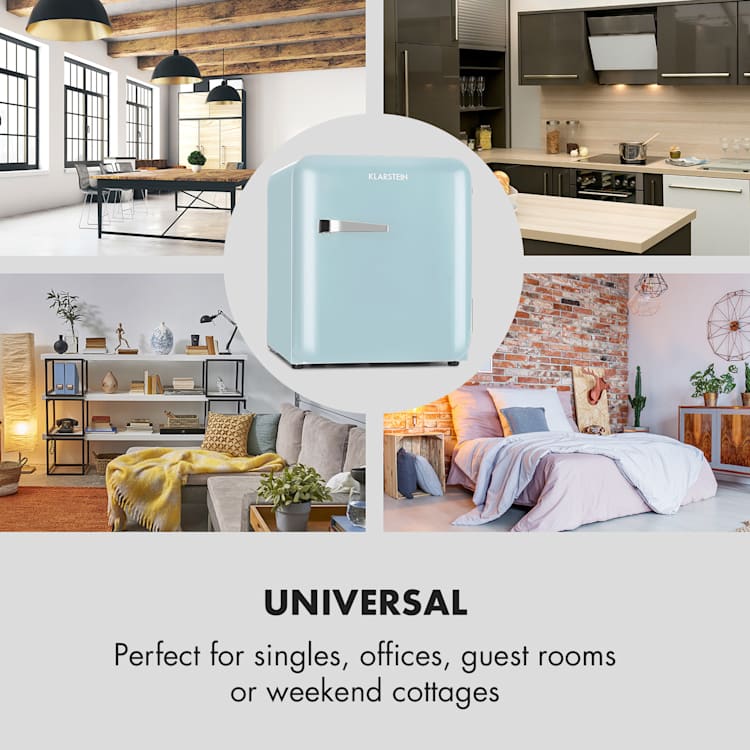 Audrey Mini Retro koelkast | Pastelblauw