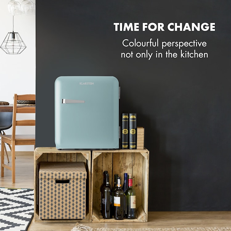 Audrey Mini Retro koelkast | Pastelblauw