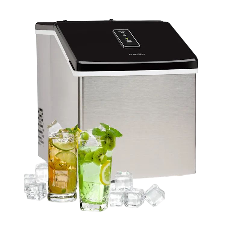 Zilvere Clearcube ijsblokjesmachine helder ijs.