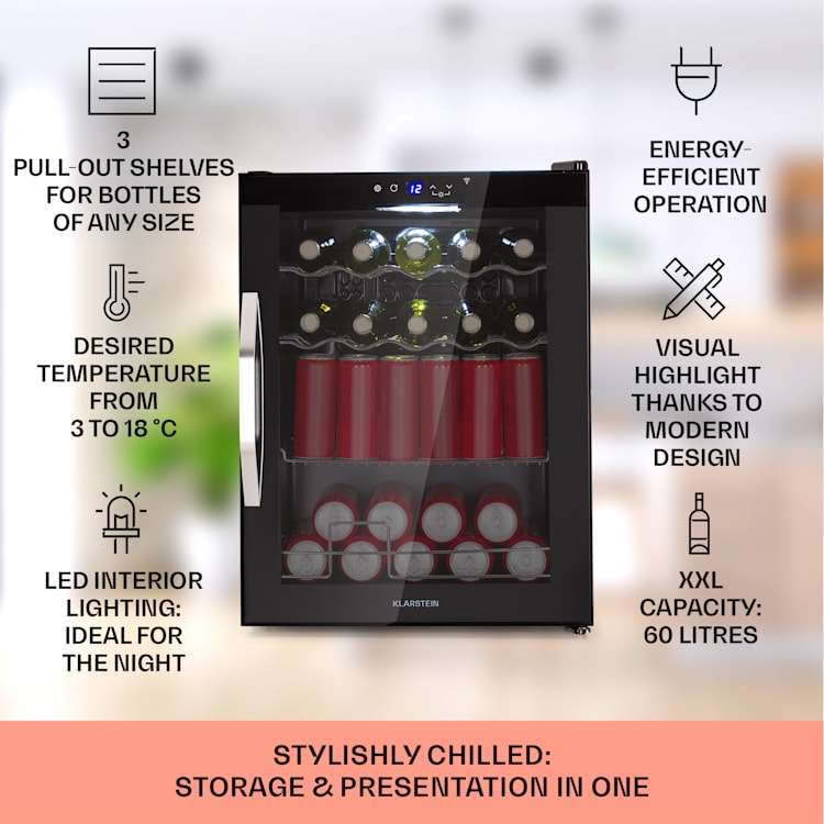 Coachella 60 koelkast 60 liter | Onyx