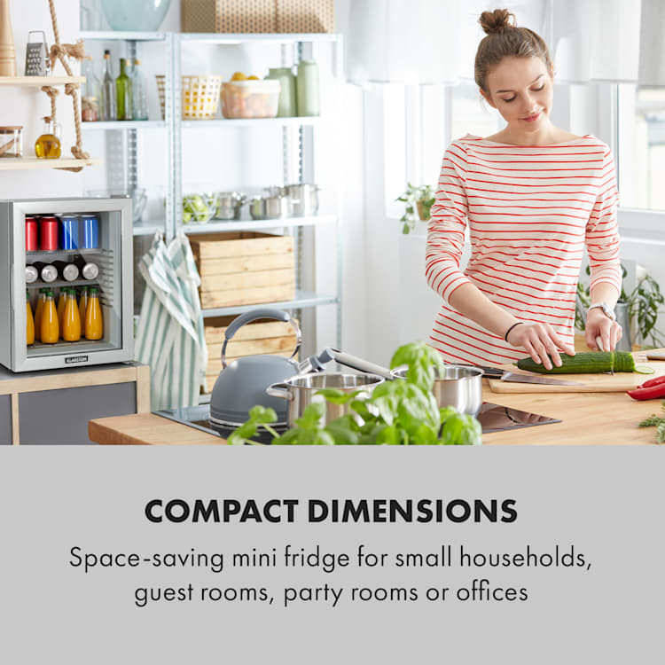 Zilver Metallic Brooklyn 42 mini-koelkast