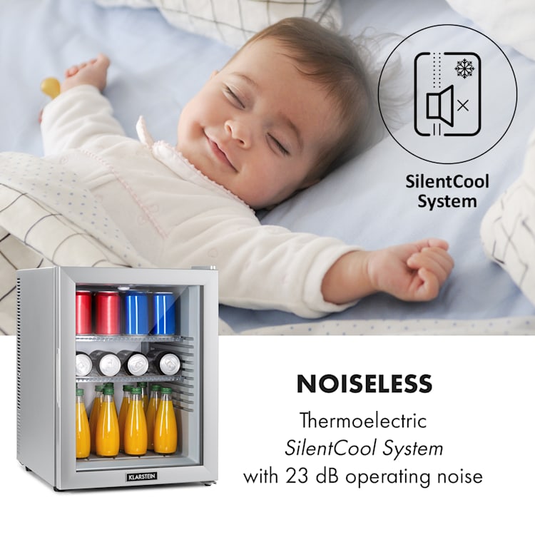 Zilver Metallic Brooklyn 42 mini-koelkast