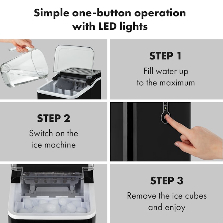 Zwarte Chillout ijsblokjesmachine