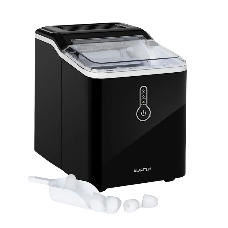 Zwarte Chillout ijsblokjesmachine.