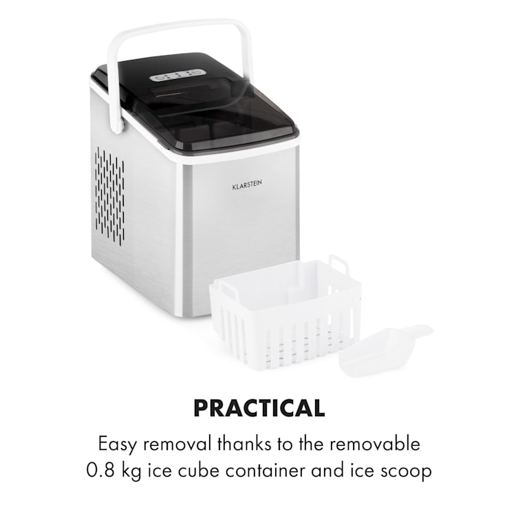 Arctic Porter ijsblokjesmachine | Zwart - Zilver