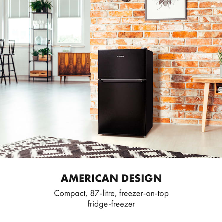 Big Daddy Cool koelvriescombinatie | Zwart