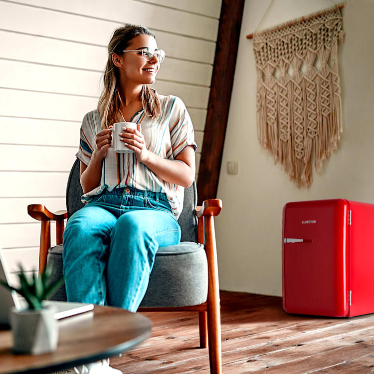 Audrey Retro koelkast | Rood