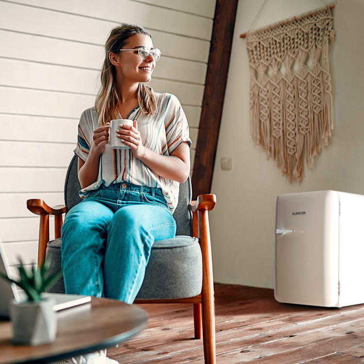 Audrey Retro koelkast | Vintage Creme