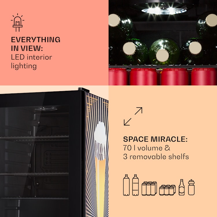 Beersafe 70 Birra Edition koelkast | Zwart