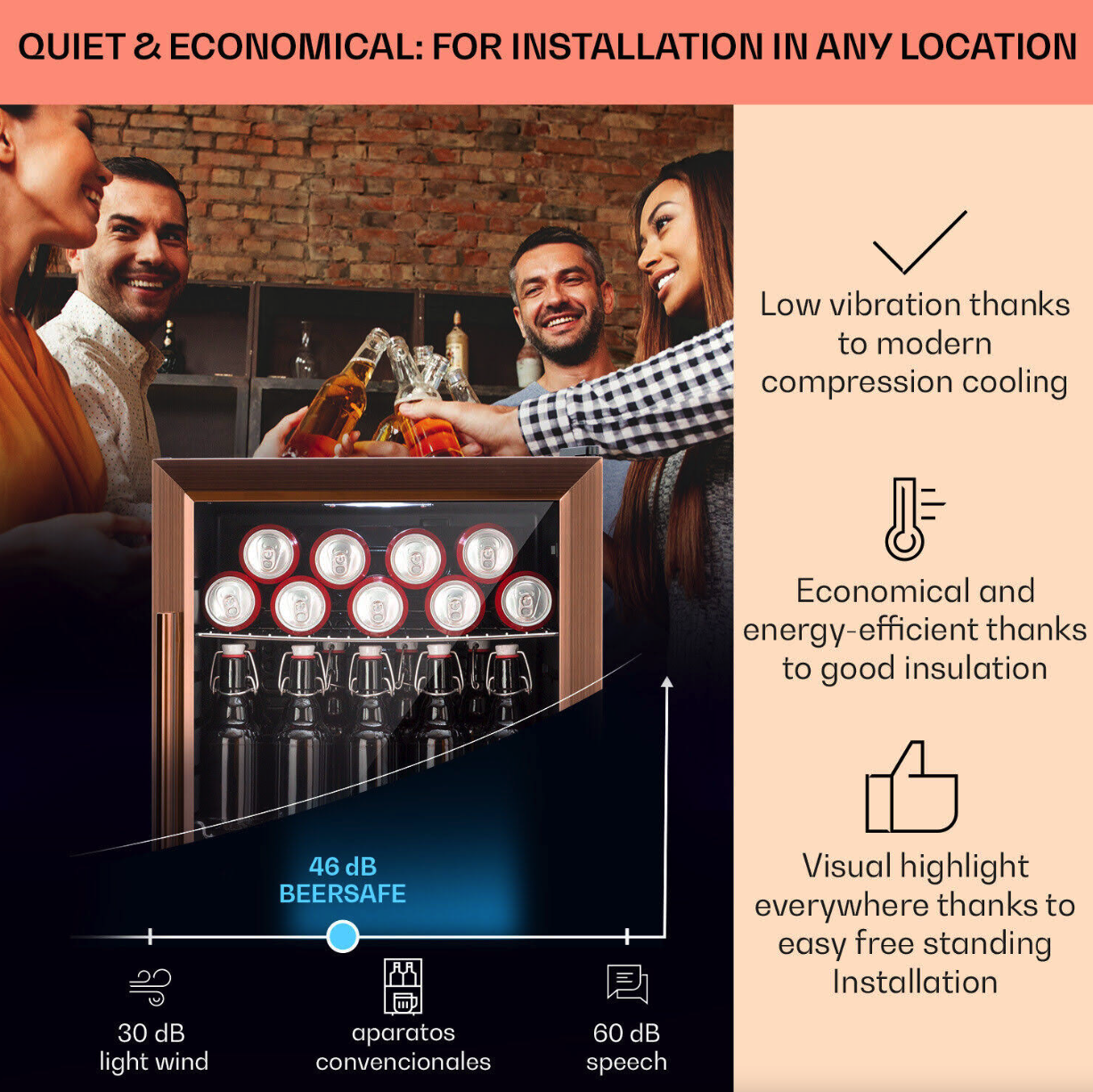 Beersafe XL koelkast | Koper
