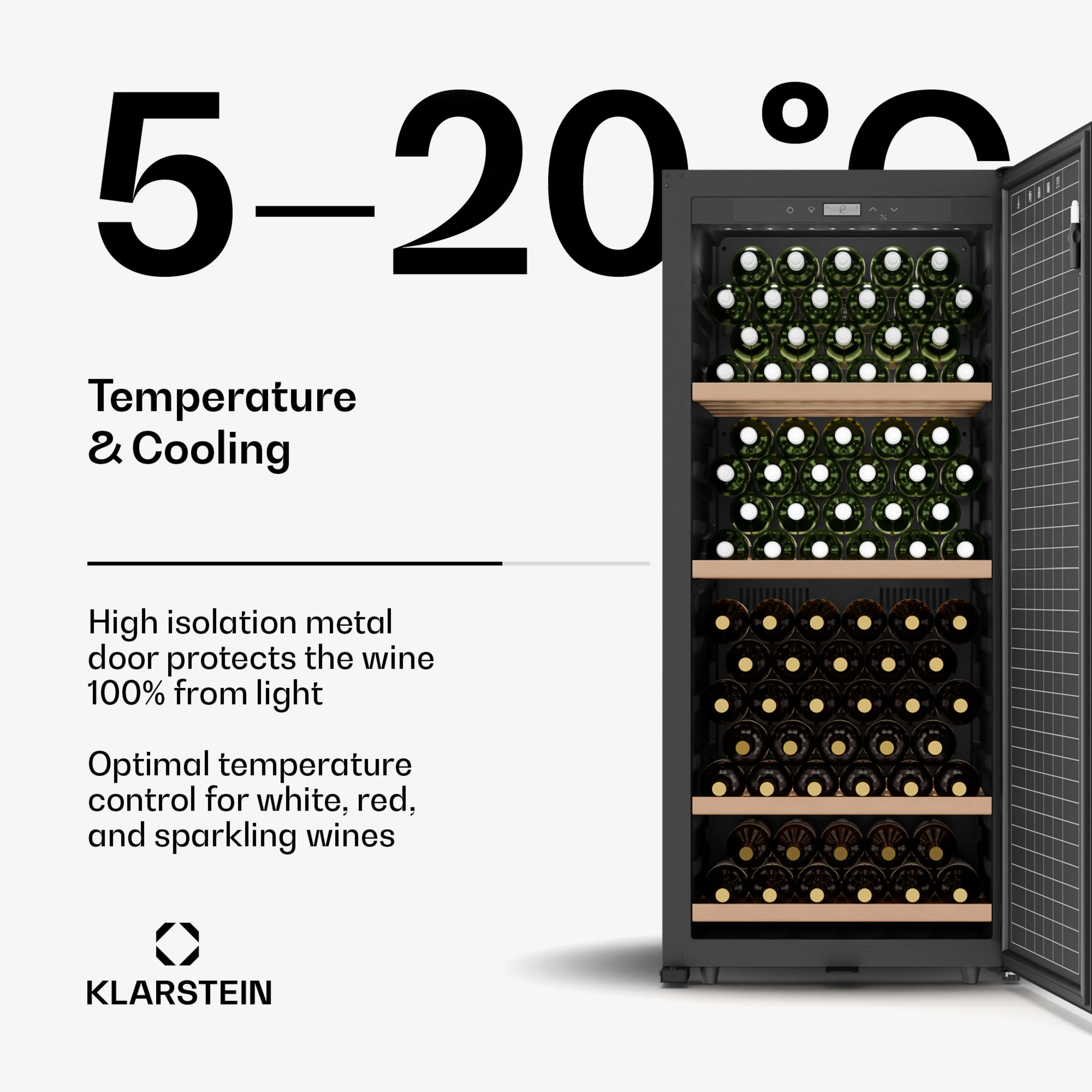 Zwarte CellarMax 155 Uno wijnkoelkast